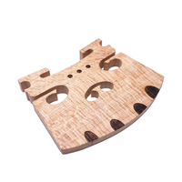 2pcs Violin Bridge 4/4 Full Size Fine Grade Maple Violin Parts Music Instrument Replacement with G-D-A-E String U-Groove
