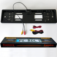 Caméra de recul étanche IP68 pour cadre de plaque d'immatriculation européenne 1080P avec vision arrière pour voiture