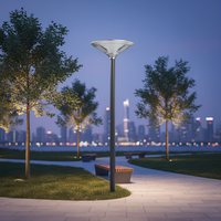 Lampadaires solaires LED UFO, éclairage à 360°, indice de protection IP65, alliage d'aluminium, télécommande