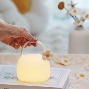 2026 trend Portable Birthday Gift Atmosphere Tap Bag Night <b>Light</b> Portable LED Silicone Handbag <b>Lamp</b> For Women girls kids - Product Image 4
