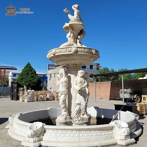 Estatua de mármol desnuda para mujer, fuente de agua con estatua romana para jardín al aire libre - Product Image 1