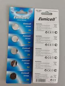 Batería de botón de litio CR1620, celda de moneda <span class=keywords><strong>CR</strong></span> <span class=keywords><strong>1620</strong></span> EUNICELL - Product Image 4