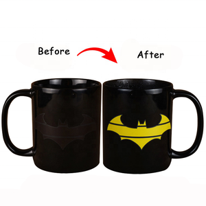 <span class=keywords><strong>Tazas</strong></span> de café de cerámica de 11oz, taza negra que cambia de Color mágico con agua caliente, sublimación creativa personalizada - Product Image 4