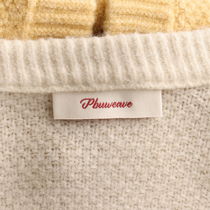 Étiquette de vêtement en coton tissé 100 % <span class=keywords><strong>personnalisée</strong></span> en usine, haute densité, avec logo de marque, pour <span class=keywords><strong>couture</strong></span> - Product Image 5
