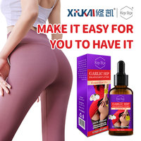 Huile de massage pour l'agrandissement et le raffermissement des hanches 30ml Key Box, à l'ail naturel, Huile essentielle pour le corps, pour des soins cutanés repulpants et raffermissants