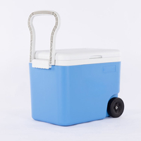 Glacière à roulettes Ice Energy 45L, glacière à roulettes Polar avec roues, pour voiture, camping, extérieur, couleur bleue