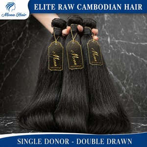 Fornitore all'ingrosso di capelli grezzi cambogiani, fornitore di capelli vergini ricci cambogiani Mona Hair, extension a doppia trama da singolo donatore - Product Image 4