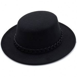 Chapeau Fedora Unisexe en Feutre à Large Bord avec Chaîne, Style Image, Idéal pour la Pêche et les Fêtes - En Stock, Prix Abordable - Product Image 6