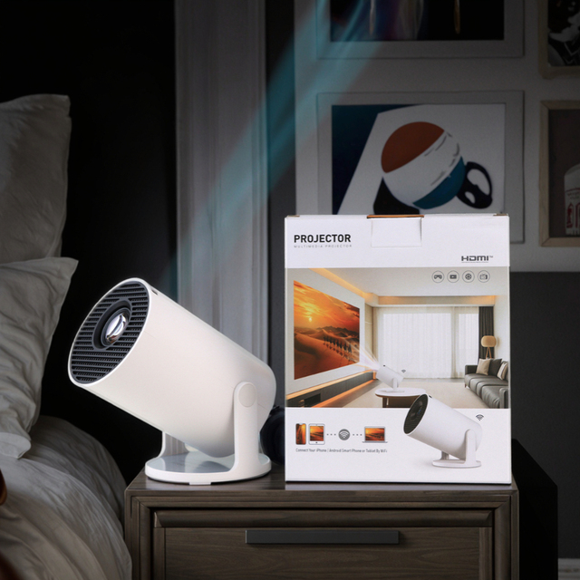 HY300 Pro+ Projector 4K Portable Android Video Projector with Wifi Mirror Screen 4K Decoding Projectors Presentation Equipments