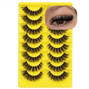 ALICE <strong>Cat</strong> <strong>Eye</strong> <strong>Lashes</strong> <strong>Russian</strong> Strip <strong>Lashes</strong> False Eyelashes Clear Band 17mm Dramatic Faux Mink <strong>Lashes</strong> 8 Pairs - Product Image 1