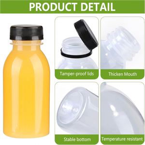 Contenants ronds en PET vides de 400 ml (13 oz) pour jus, lait, thé, café, soda avec bouchon à vis - Product Image 2