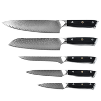 Ensemble de couteaux de chef japonais à 67 couches avec lames en acier à haute teneur en carbone, manches G10, qualité boucher