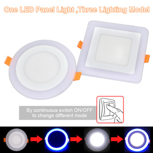 <span class=keywords><strong>3</strong></span> chế độ 6W 9W 16W 24W dẫn đèn trần 110V 220V màu xanh + trắng kép màu tại chỗ dẫn đèn trần bảng đèn cho trang trí trong nhà - Product Image 2