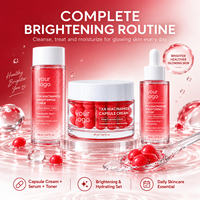 Crème Visage Premium Éclat Lumineux Unifiant Teint Anti-Taches Ternes Marque Privée OEM Tous Types de Peau en Pot Acide Tranexamique Niacinamide en Capsules