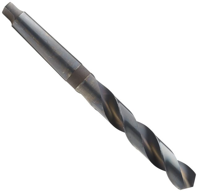 High Speed Steel Morse Taper Shank Drill Bit, Black Oxide Finish, 118 Degree Conventional Point