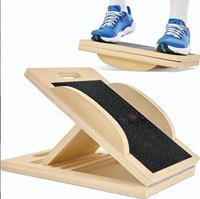 NTJY Planche d'équilibre inclinée 3-en-1 en bois réglable pour l'étirement des mollets et des jambes, équipement de fitness, planche à côtes, utilisation intérieure