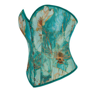 2025 nouveauté Bustier Vintage Shapewear 3D broderie Camisole vert corsage femmes Corset - Product Image 4