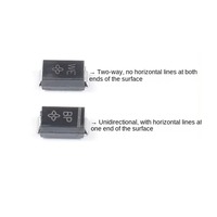 Série SMA SMAJ5.0A/6.0A/6.5A/7.0A/15A SMAJ12CA 12V 400W DO-214AC bidirectionnel unidirectionnel SMD TVS DIODE