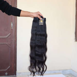 Extensión de encaje recto sin procesar de un solo donante, cabello humano brasileño natural alineado con cutícula del templo indio virgen - Product Image 1