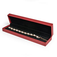 Grossiste Luxe Rouge Coffrets Cadeaux Bijoux pour Collier Bague Jonc Bracelet Femme