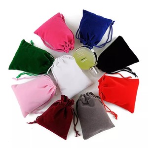 Wholesale Custom Logo Drawstring Velvet Gift Jewelry Bags Recyclable <b>Small</b> Packaging Bags Earring Necklace Other Jewelry Bags - Product Image 2