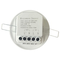 Capteur radar à micro-ondes encastré au plafond haute sensibilité 5.8GHz 1200W
