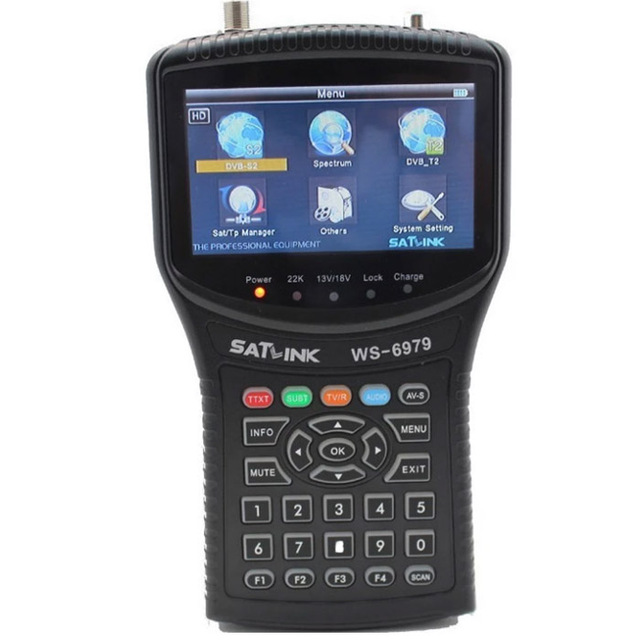 2019 Hot Selling Satlink WS-6979 3.5"DVB-T2/S2 FTA Digital Satellite Finder Meter WS6979