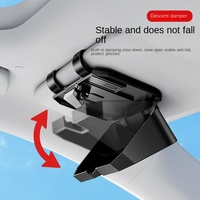 Étui à lunettes de voiture en plastique Micora transfrontalier, organisateur de lunettes de soleil pour véhicule, support de lunettes pour pare-soleil de voiture, boîte de rangement pour cartes et documents