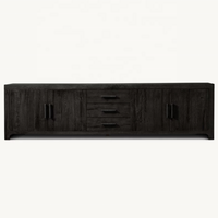 Furnitur ruang tamu Modern pintu kayu tv panjang meja berdiri kabinet tv meja Televisi