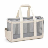 Sac de transport pliable personnalisable en PVC pour animaux de compagnie |   Respirant et sans odeur |   Fenêtre transparente |   Sac à main élégant pour chiens et chats pour l'été