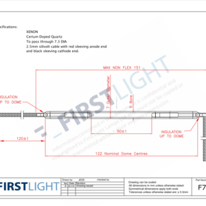 Anh firstlight IPL <span class=keywords><strong>Xenon</strong></span> đèn flash f702, 7*50*122 cathode 90 với dây cho Elight OPT máy đẹp - Product Image 4