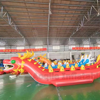 Sports nautiques robustes gonflable Double-Tube poisson volant divertissement d'été gonflable remorquable Dragon Boat