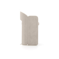 Tabouret de bar en cuir Caracole Overlap, ivoire, style moderne et luxueux