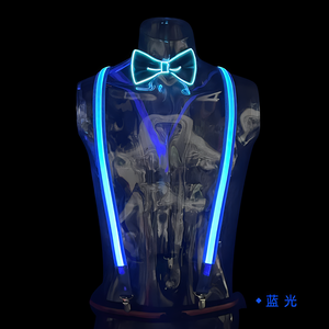 Mode de fête hommes et femmes lumière LED bretelles noeud papillon barre KTV mascarade fête bretelles lumineuses pantalon - Product Image 4