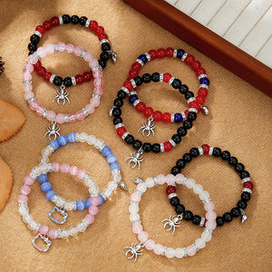 Buona qualità amicizia ragno amore braccialetto magnetico gatto perline elastico regolabile coppia braccialetto per regalo - Product Image 1