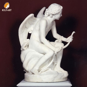 Statua di Cupido Angelo in Marmo Classico Greco Antico per Esposizione - Product Image 4