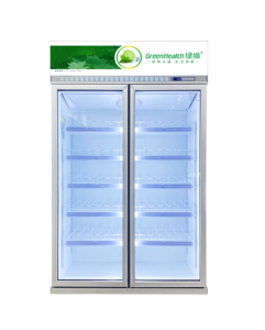 <span class=keywords><strong>Frigorifero</strong></span> Espositore Commerciale per Supermercati, Dorato, a <span class=keywords><strong>2</strong></span> <span class=keywords><strong>Porte</strong></span>, Monotemperatura, con Porta in Vetro, per Birra e Bevande - Product Image 2