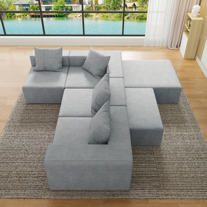 EU Welcome Customization Couch Sectional for Compressed Furniture Filling High Density Foam Home 3 Seats Washable Fabric - Product Image 3