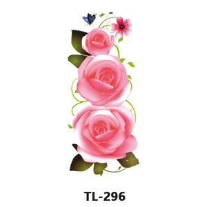 Nouveauté 2026 – Autocollants de <span class=keywords><strong>tatouage</strong></span> temporaire personnalisables et imperméables pour femmes, motif fleur de <span class=keywords><strong>rose</strong></span> longue durée, décoration corporelle artistique - Product Image 3
