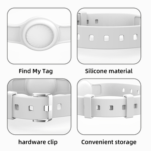Verstellbares Silikon-Halsband mit GPS-Tracker für AirTag zur globalen Positionierung und Verlustprävention - Product Image 6