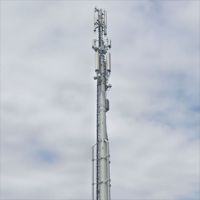 Torre de Telecomunicaciones Monopolar de Acero Tubular Galvanizado en Caliente de 35 m, ANSI/TIA-222-G/H, Soportes de Antena para Base Móvil
