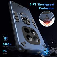 Coque de téléphone robuste pour Xiaomi Redmi Note 15 14 13 12 11 Pro Plus avec support anneau et béquille