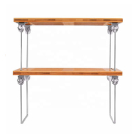 Bambou Plat Séchage Grille égouttoir d'armoires de cuisine Cuisine Table Pliante empilable étagère en bambou