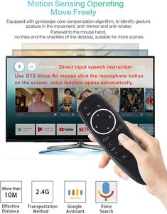 Souris volante vocale G10s Pro avec rétroéclairage, contrôleur d'apprentissage infrarouge utilisé pour Android <span class=keywords><strong>TV</strong></span> <span class=keywords><strong>Box</strong></span> <span class=keywords><strong>T9</strong></span> H96 Max X96 X88 Mini M8s - Product Image 2