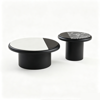 Table basse papillon moderne minimaliste italienne en noyer avec rangement, meuble d'angle pour salon