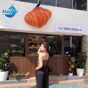 Letrero Luminoso <span class=keywords><strong>de</strong></span> Fibra <span class=keywords><strong>de</strong></span> Vidrio con Escultura <span class=keywords><strong>de</strong></span> Pan <span class=keywords><strong>de</strong></span> Chimney Cake 3D, Ecológico y Moderno, Grande y Realista, para Panadería y Cafetería - Product Image 5