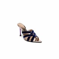 Chaussures mules à talons hauts en velours de haute qualité, nouveau design, chaussures de créateur, sandales pour femmes