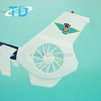 EC-135 1/24 42cm Modèle d'hélicoptère drone personnalisable en résine/ABS bleu et blanc, fait main, avec fonctionnalités de simulation, idéal pour les cadeaux d'affaires