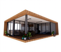 Conception populaire, dessins 3D, maison conteneur de luxe de 20 pieds, villas modernes personnalisées, abri de voiture extensible, vente directe