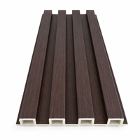Panneau mural en bois composite WPC, grain de bois, imperméable, ignifuge, revêtement mural extérieur moderne pour l'extérieur et l'intérieur